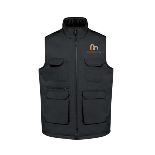 Bodywarmer multi poches unisexe