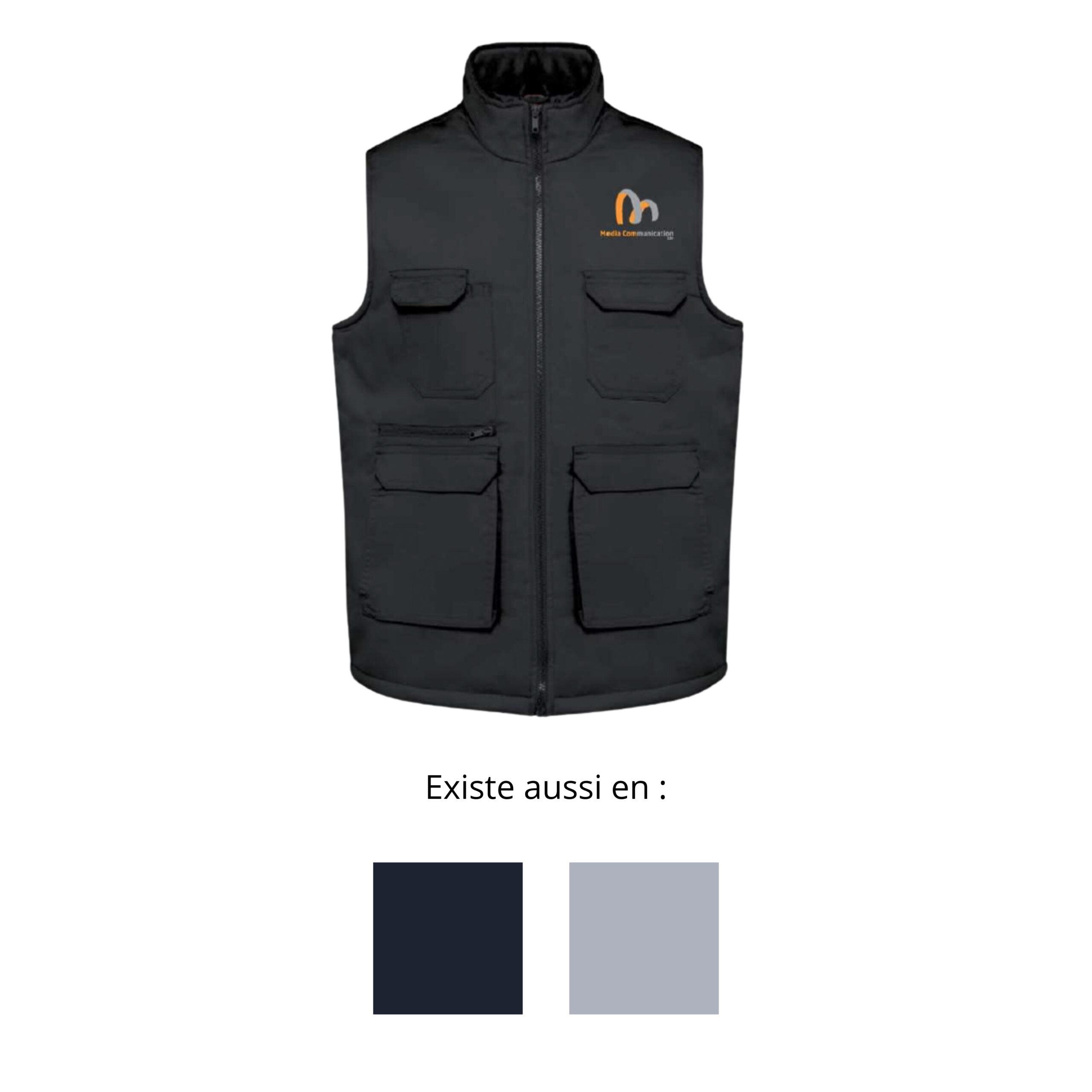 Bodywarmer multi poches unisexe